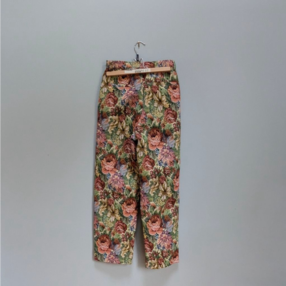 Meadows Floral Tapestry Green Pink Trousers - Size 2 - Picture 4 of 11